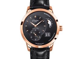 Glashütte Original PanoMaticLunar 1-90-02-49-35-61 (2023) - Black dial 40 mm Red Gold case