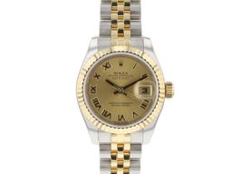 Rolex Lady-Datejust 179173 (2013) - Champagne dial 26 mm Gold/Steel case