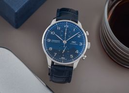 IWC Portuguese Chronograph IW371606 (Unknown (random serial)) - Blue dial 41 mm Steel case