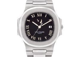 Patek Philippe Nautilus 3710/1A-001 (Onbekend (willekeurig serienummer)) - Zwart wijzerplaat 40mm Staal