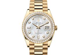 Rolex Day-Date 36 128348RBR-0017 (2024) - Pearl dial 36 mm Yellow Gold case
