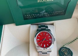 Rolex Oyster Perpetual 36 126000 (2022) - Red dial 36 mm Steel case