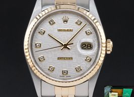 Rolex Datejust 36 16233 (1996) - Zilver wijzerplaat 36mm Goud/Staal