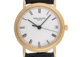 Patek Philippe Calatrava 3802/200 (1991) - White dial 34 mm Yellow Gold case