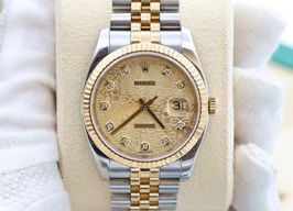 Rolex Datejust 36 116233 (Unknown (random serial)) - Champagne dial 36 mm Gold/Steel case