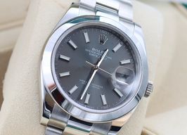 Rolex Datejust 41 126300 (Onbekend (willekeurig serienummer)) - Grijs wijzerplaat 41mm Staal