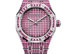 Audemars Piguet Royal Oak Selfwinding 15554BC.TM.1274BC.01 (2025) - Roze wijzerplaat 37mm Witgoud