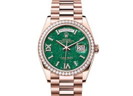 Rolex Day-Date 36 128345RBR-0068 (2024) - Green dial 36 mm Rose Gold case