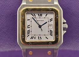 Cartier Santos 2961 (Onbekend (willekeurig serienummer)) - Wit wijzerplaat 29mm Goud/Staal