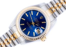 Rolex Lady-Datejust 69173 (1990) - Blue dial 26 mm Gold/Steel case