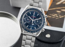 Omega Speedmaster Moonphase 304.33.44.52.03.001 (Onbekend (willekeurig serienummer)) - Blauw wijzerplaat 44mm Staal