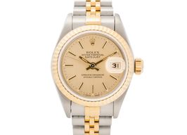 Rolex Lady-Datejust 69173-1 (1991) - Champagne wijzerplaat 26mm Goud/Staal