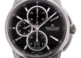 Maurice Lacroix Pontos Chronographe PT6188-SS001-330 (2024) - Zwart wijzerplaat 43mm Staal