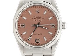 Rolex Air-King 14000 (1996) - Roze wijzerplaat 34mm Staal