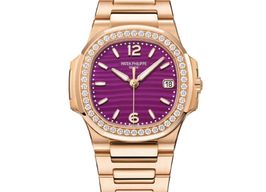 Patek Philippe Nautilus 7010/1R-013 (2023) - Purple dial 32 mm Rose Gold case