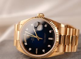 Rolex Day-Date 36 18038 (1986) - Blue dial 36 mm Yellow Gold case