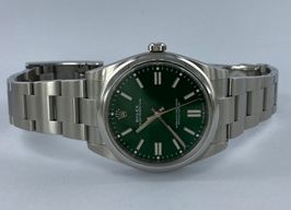 Rolex Oyster Perpetual 41 124300 (2020) - Groen wijzerplaat 41mm Staal