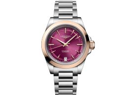 Longines Conquest L3.430.5.98.6 (2025) - Purple dial 34 mm Gold/Steel case