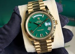 Rolex Day-Date 40 228238 (2022) - Green dial 40 mm Yellow Gold case