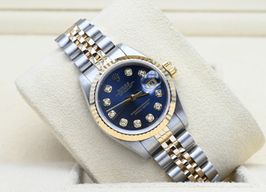 Rolex Lady-Datejust 69173 (1994) - Blauw wijzerplaat 26mm Goud/Staal