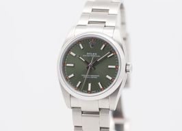 Rolex Oyster Perpetual 34 114200 (2007) - Green dial 34 mm Steel case