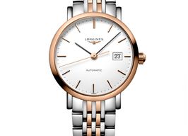 Longines Elegant L4.310.5.12.7 (2024) - Wit wijzerplaat 29mm Goud/Staal