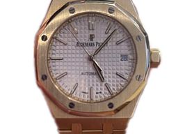 Audemars Piguet Royal Oak Selfwinding 15450BA.OO.1256BA.01 (2016) - Wit wijzerplaat 37mm Geelgoud