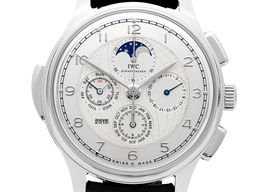 IWC Portuguese Grande Complication IW377401 (Unknown (random serial)) - Silver dial 45 mm Platinum case