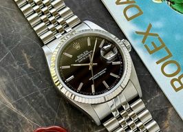 Rolex Datejust 36 16234 (1991) - Zwart wijzerplaat 36mm Staal