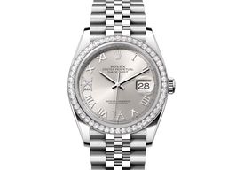 Rolex Datejust 36 126284RBR (2024) - Zilver wijzerplaat 36mm Staal