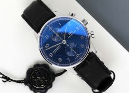 IWC Portuguese Chronograph IW371491 (2018) - Blauw wijzerplaat 41mm Staal