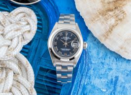 Rolex Oyster Perpetual Lady Date 79160 (Onbekend (willekeurig serienummer)) - Blauw wijzerplaat 26mm Staal