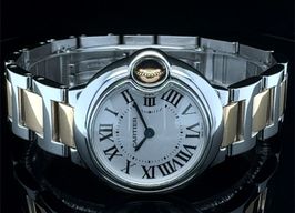 Cartier Ballon Bleu 28mm 3009 (2012) - White dial 28 mm Gold/Steel case
