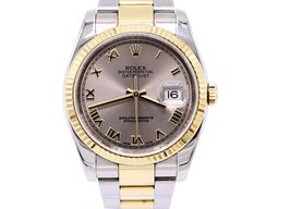 Rolex Datejust 36 116233 (2015) - Grijs wijzerplaat 36mm Goud/Staal