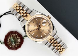 Rolex Datejust 36 116233 (2009) - Champagne dial 36 mm Gold/Steel case