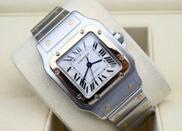 Cartier Santos Galbée 2823 (Unknown (random serial)) - White dial 32 mm Gold/Steel case