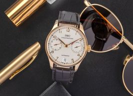 IWC Portuguese Automatic IW500113 (Onbekend (willekeurig serienummer)) - Zilver wijzerplaat 42mm Roodgoud