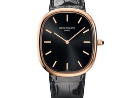Patek Philippe Golden Ellipse 5738R-001 (2025) - Black dial 35 mm Rose Gold case
