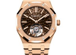 Audemars Piguet Royal Oak Tourbillon 26730OR.GG.1320OR.01 (2025) - Brown dial 41 mm Rose Gold case