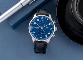 IWC Portuguese Chronograph IW371601 (Unknown (random serial)) - Blue dial 41 mm Steel case