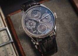 IWC Portuguese Perpetual Calendar IW502218 (2007) - Grey dial 42 mm White Gold case