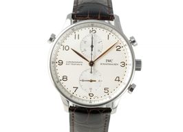 IWC Portuguese Chronograph IW371202 (2005) - Zilver wijzerplaat 41mm Staal