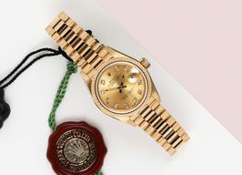 Rolex Lady-Datejust 69178 (1990) - Champagne dial 26 mm Yellow Gold case