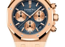 Audemars Piguet Royal Oak Chronograph 26239OR.OO.1220OR.01 (2025) - Blue dial 41 mm Rose Gold case
