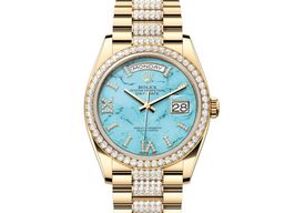 Rolex Day-Date 36 128348RBR-0038 (2024) - Blue dial 36 mm Yellow Gold case