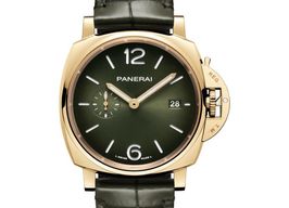 Panerai Luminor Due PAM01423 (2025) - Groen wijzerplaat 42mm Geelgoud