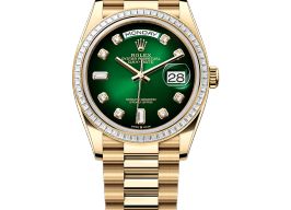 Rolex Day-Date 36 128398TBR (2025) - Groen wijzerplaat 36mm Geelgoud