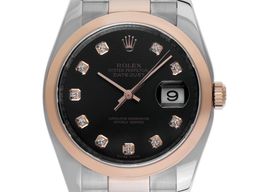 Rolex Datejust 36 116201 (2008) - Black dial 36 mm Gold/Steel case