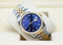 Rolex Datejust 36 16233 (1990) - Blauw wijzerplaat 36mm Goud/Staal