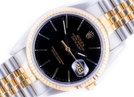 Rolex Datejust 36 16233 (1994) - Zwart wijzerplaat 36mm Goud/Staal